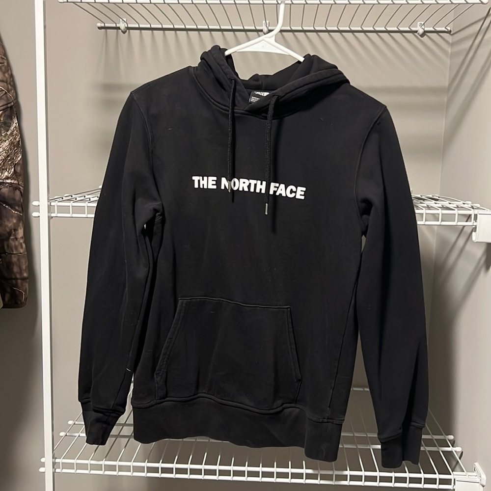 The North Face Black and White Logo Hoodie Size XS